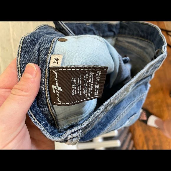 7 For All Mankind Denim Shorts Size 24 - Picture 3 of 3